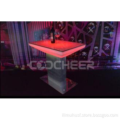 Led dining table Rectangle Illuminated Bar Furniture for in